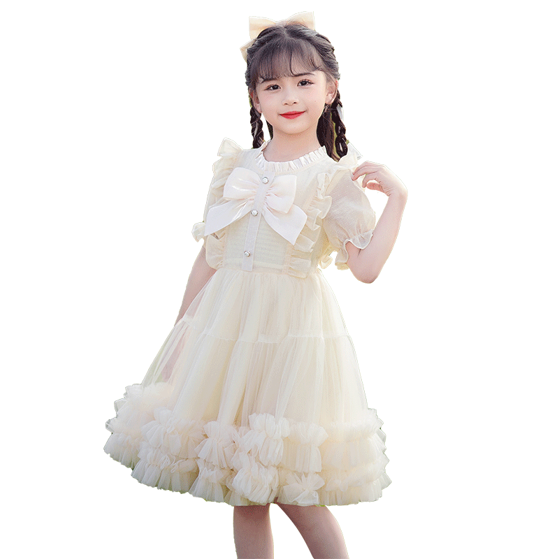 女童连衣裙夏装2026新款儿童裙子夏天女宝蓬蓬纱裙夏季女孩公主裙