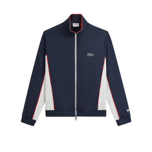 Wilson威尔胜官方春季男士轻薄舒适网球运动梭织上衣复古拼色外套