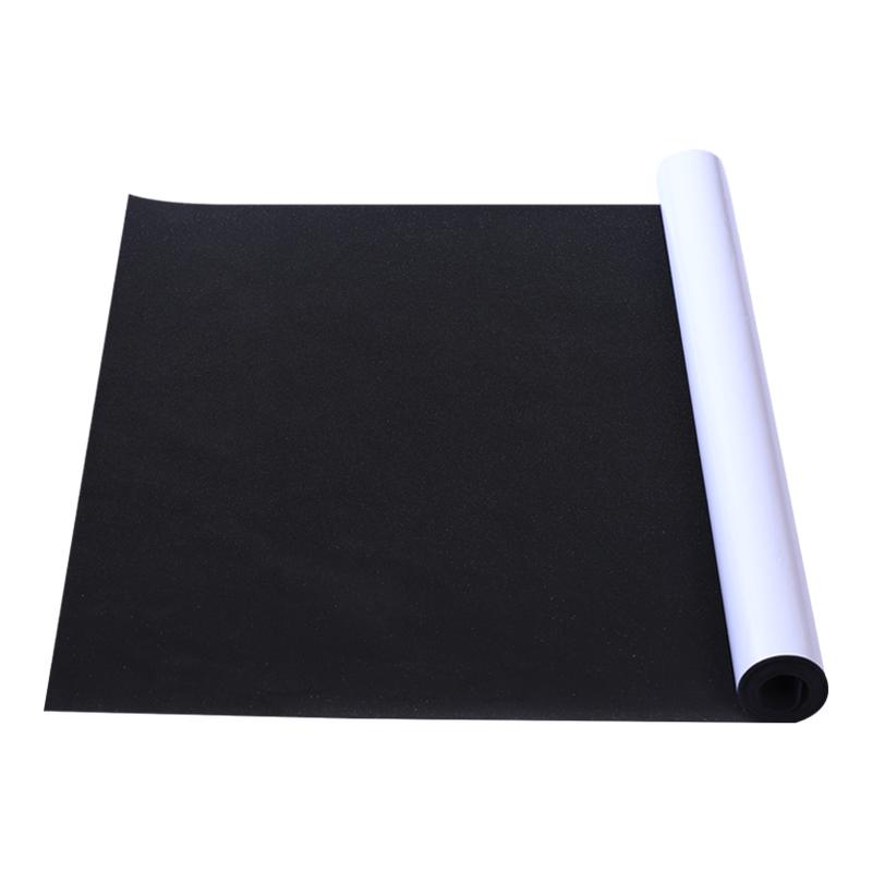 鑫立秀黑色强力单面胶自粘柔软海绵胶条聚氨酯PU泡棉防火阻燃卧室门墙板隔音棉静音贴1米宽2米长3到120毫米厚