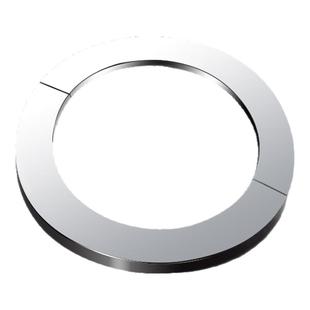 厨房吸抽烟机圆形不锈钢遮丑燃气玻璃烟道管道排气管封口盖板装饰