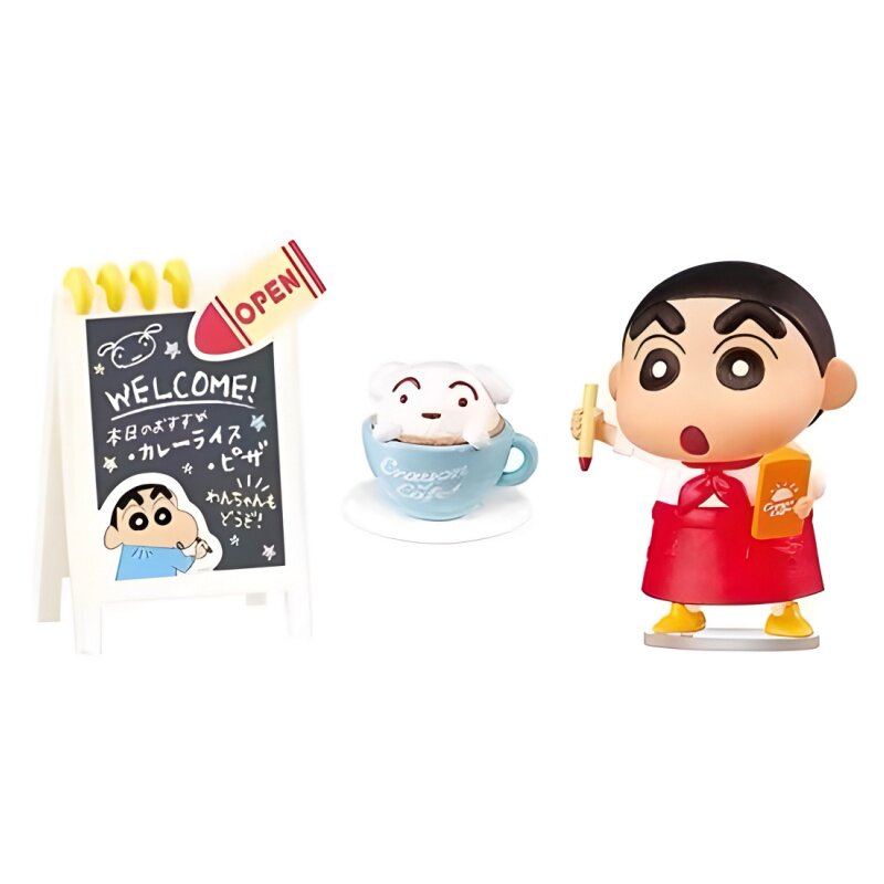 蜡笔小新咖啡屋微缩场景潮玩