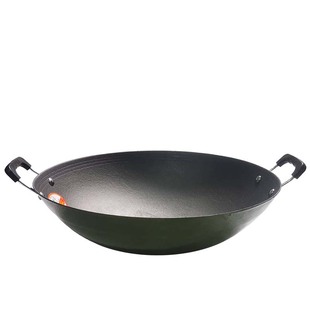 四川江油老式搪瓷生铁锅尖底无涂层炒锅铸铁锅多功能炒菜锅家用手