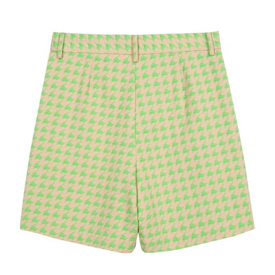 MIIDII谜底2022春秋季摩登时尚千鸟格休闲短裤四分裤女221MK0062