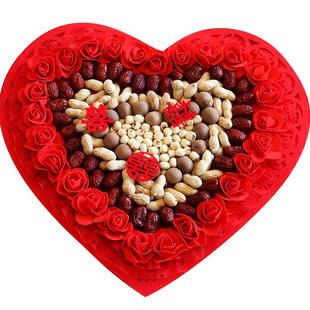 早生贵子模具结婚用品大全婚房布置婚礼新房压床干果组合摆件装饰