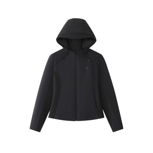 FILA FUSION斐乐潮牌休闲简约棉服26冬新款女子时尚修身连帽外套