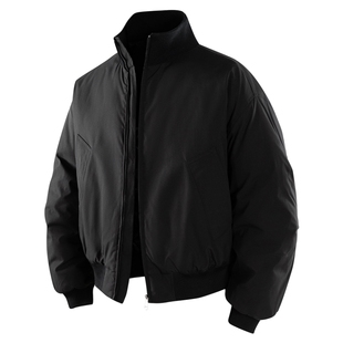 班尼路SK黑色立领垫肩夹克男高级感痞帅秋冬新款美式棒球服外套YS