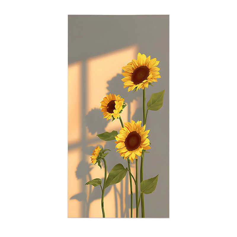 2024新款入户玄关装饰画饭厅贴画过道壁画自粘画奶油风植物花卉