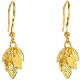 周生生珠宝黄金耳环足金叶子耳坠黄金耳饰女40535E计价