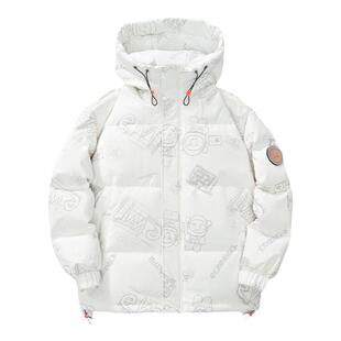 WASSUP羽绒服男士冬季保暖加厚青少年90白鸭绒连帽秋冬装男款外套