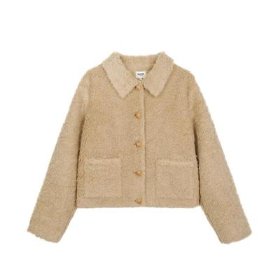 LLANO甜美羊羔绒短外套秋冬