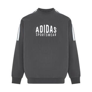 休闲宽松潮流圆领运动卫衣套头衫单穿上衣男女秋季adidas阿迪达斯