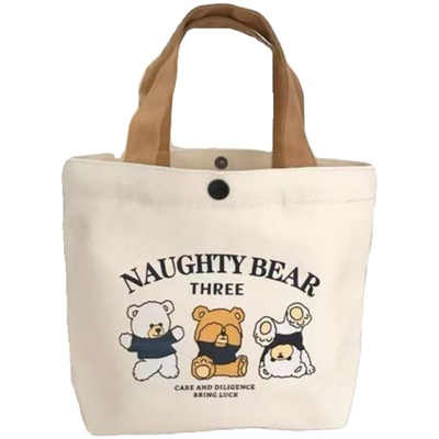 帆布包小巧小型百搭学生手提袋子