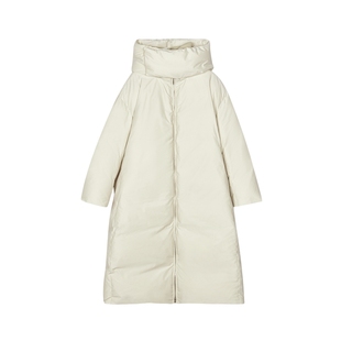 LESS冬简约加厚羽绒衣女宽松围裹立领长款鸭绒羽绒服女2OAC12940