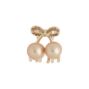 樱桃可爱小号鲨鱼夹仿水钻蝴蝶结百搭刘海夹抓夹麻花辫发夹发饰