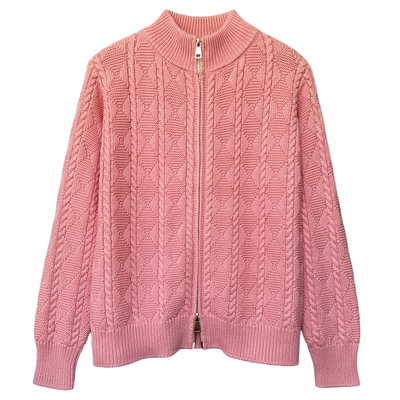 纯棉加厚拉链开衫毛衣外穿内搭