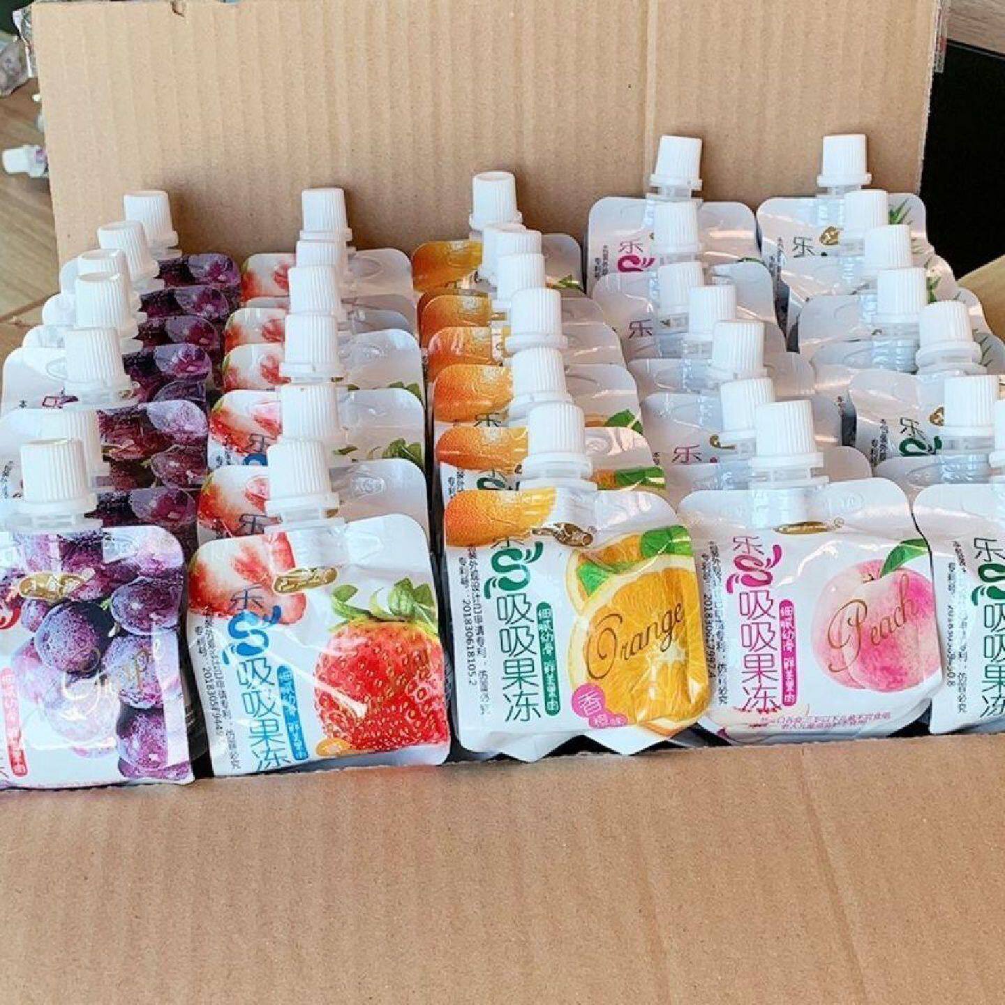 吸吸果冻可吸水果椰果粒儿童解馋幼儿园办公室休闲零食品小吃整箱