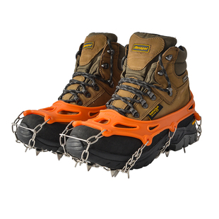 户外登山小孩冰爪防滑鞋套雪地11齿鞋钉滑雪儿童防摔冰抓鞋链雪爪