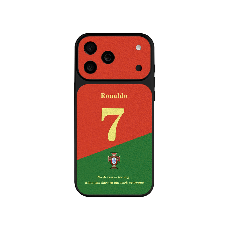 世界杯球星C罗苹果iPhone17Pro手机壳MagSafe磁吸电镀边框保护套17pro保护壳高级感彩绘高端足球风17系列