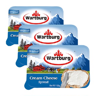 【下拉详情领补贴】沃特堡原味涂抹奶油干酪150gx3盒新鲜原制奶酪