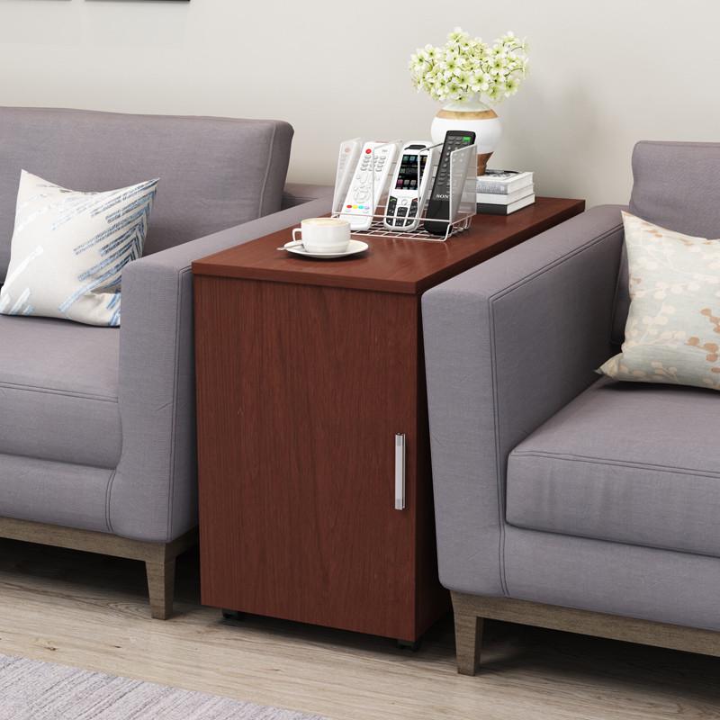 实木沙发边柜侧边柜边几角几客厅收纳储物缝隙柜可移动扶手茶水柜