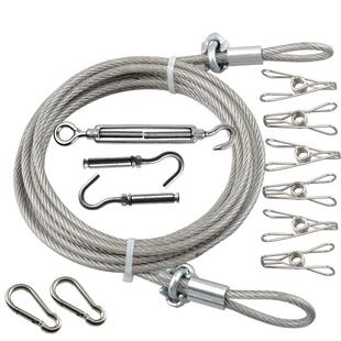 304不锈钢晾衣绳 楼顶晒被绳户外室外阳台晒衣晾被绳挂窗帘钢丝绳