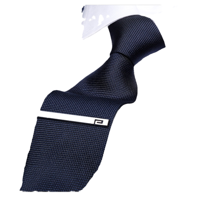 lzda蓝色休闲桑蚕丝领带夹潮