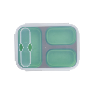 监狱谈话室餐盒分格软硅胶饭碗饭盒防自残汤勺谈话室医院安全用品