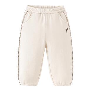 迷你巴拉巴拉女童宝宝甜美长裤冬季新品内里加绒亲肤保暖裤子