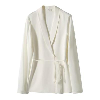 法式醋酸麻小西装外套上衣