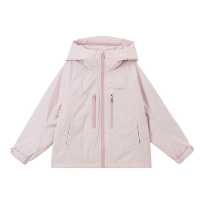 布丁哈鲁冬装女童洋气上衣2025秋冬新款儿童户外三防冲锋外套