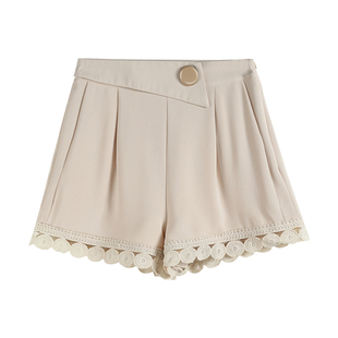 沙滩裤海边度假阔腿裤女高腰短裤波西米亚民族风外穿裙裤热裤女夏