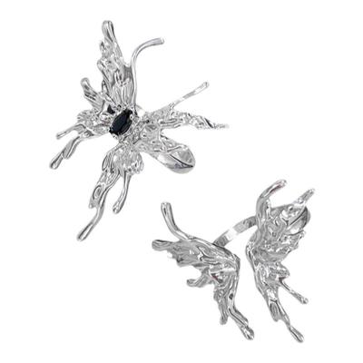 液化蝴蝶褶皱手饰小众设计感