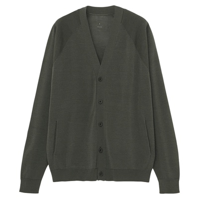 Goldwin一体织混羊毛针织开衫