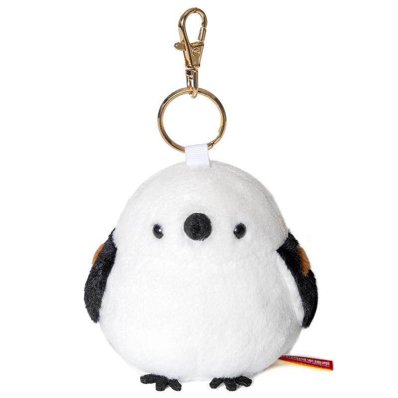 中国国家地理博物文创小圆宝北长尾山雀毛绒玩偶小鸟团子公仔挂件