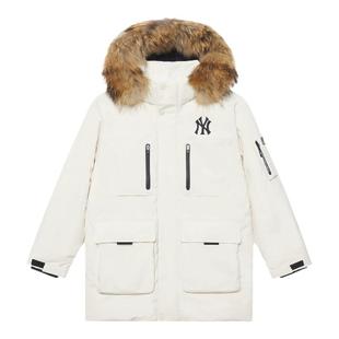 MLB 张凌赫同款冲锋衣连帽夹克外套男防水工装保暖女羽绒服DJB06