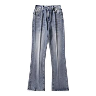 FOG GOETHE微喇美式复古蓝牛仔裤男生直筒修身裤子秋季阔腿休闲裤