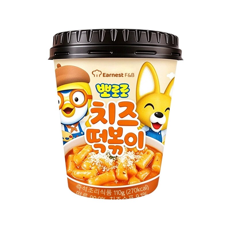 韩国进口啵乐乐炒年糕辣味炸酱味奶油芝士番茄味速食炒年糕条