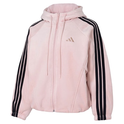 阿迪达斯女冬季新款连帽夹克外套