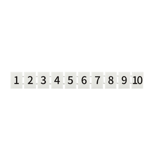 UK/PT/ST端子标记条ZB4/5/6/8/10PE空白UK2.5数字号码标识排定制