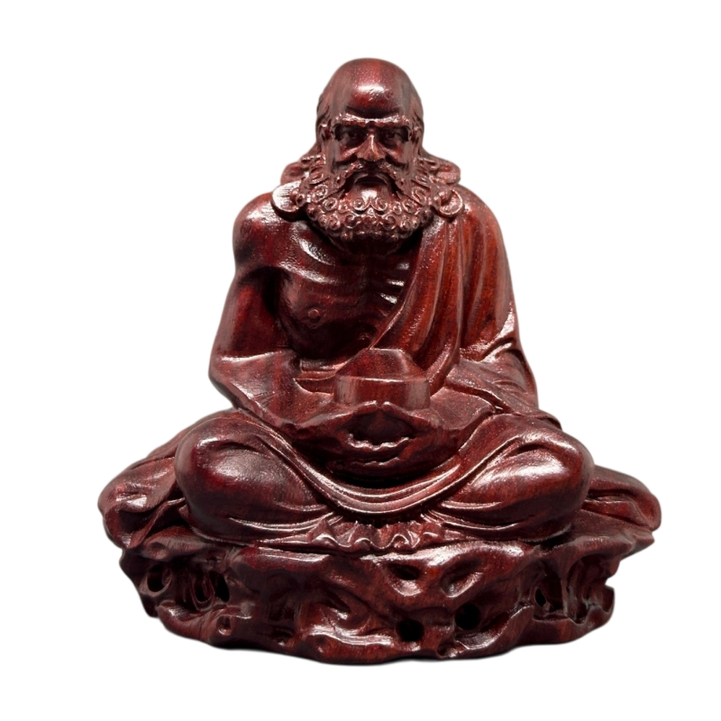 天然紫檀木雕达摩人物摆件工艺品