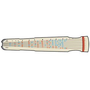 正版专利古琴音位图桌垫古琴初学入门助记音位 保护琴桌 练习音准