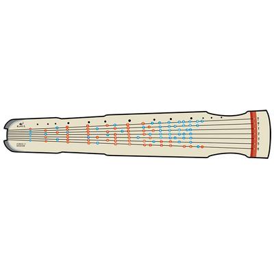 正版专利古琴音位图桌垫古琴初学入门助记音位 保护琴桌 练习音准