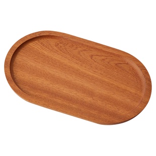 日式椭圆木质托盘实木长方形餐盘黑胡桃下午茶咖啡托盘精致小托盘