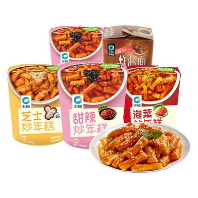 清净园甜辣炒年糕5杯装韩式年糕条芝士泡菜味懒人方便速食饱腹