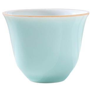 青瓷个人专用功夫小茶杯品茗杯主人杯陶瓷家用泡茶杯多彩马卡龙色