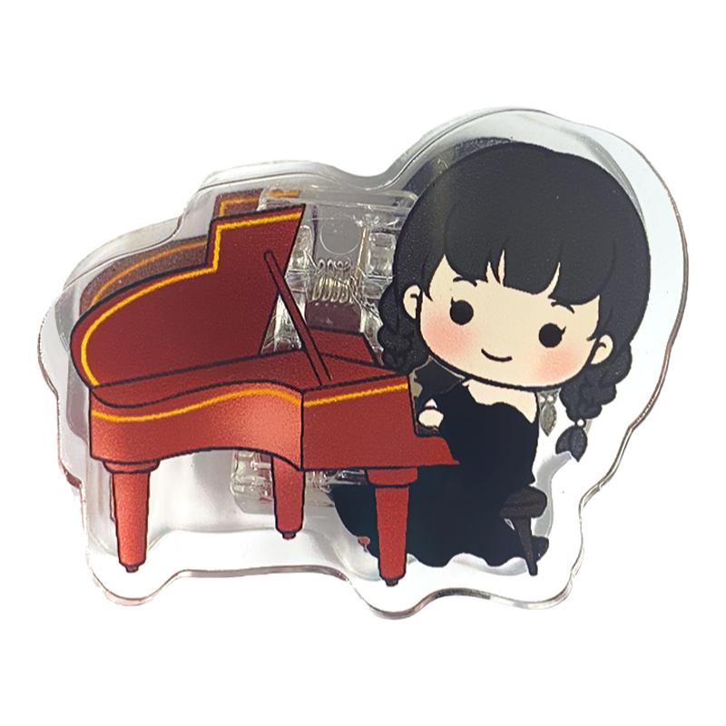 卡通乐器夹子钢琴小提琴手风琴乐谱夹女孩曲谱文件收纳音乐小礼品