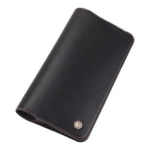 真皮长款双手机包两部台收纳皮套插卡手拿磁吸扣通用钱包6.82英寸