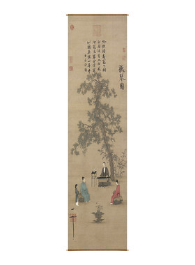 水墨竹古风半透纱吊幔隔断帘