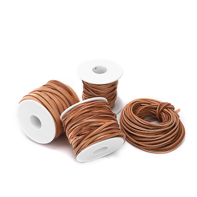 牛皮皮条真皮手工编织原色