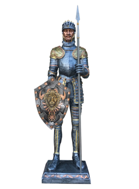 欧洲武士盔甲模型摄影棚道具酒吧西餐KTV门卫中世纪复古雕塑摆件